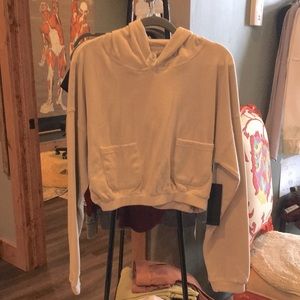 Mono B cropped sweatshirt hoody